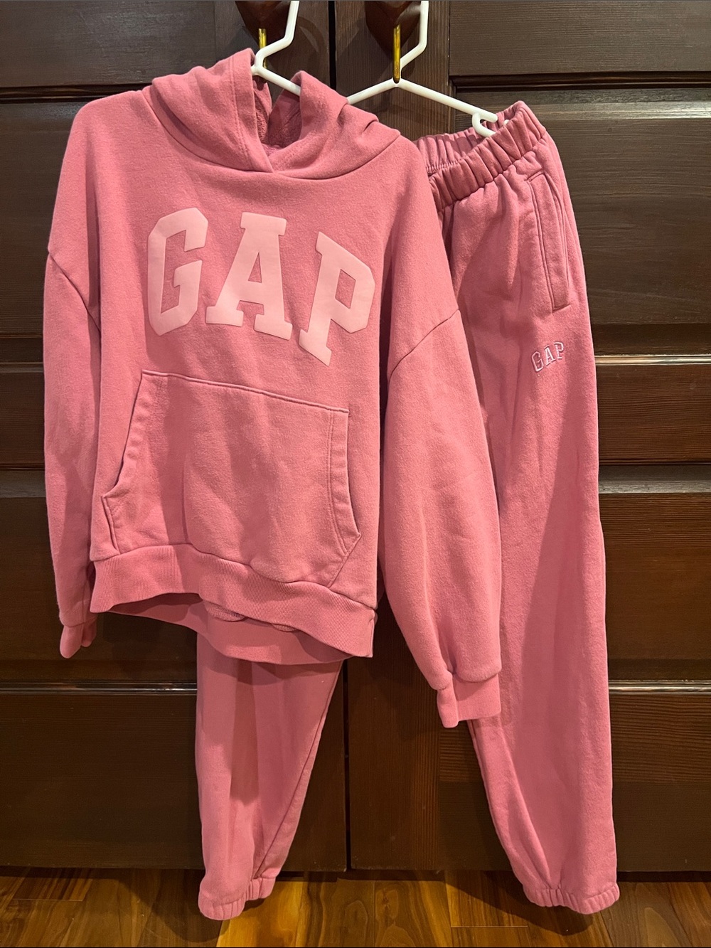 GAP Pink Fleece Hoodie and Joggers Set